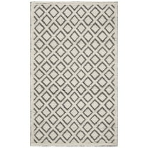 SAFAVIEH Vermont Thurstan Geometric Wool Area Rug, Ivory/Black, 2'3" x 4'