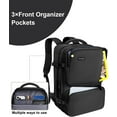 thumbnail image 5 of Vancropak Expandable Carry on Backpack, Flight Approved 40L Travel Backpack with 3 Packing Cubes for Men Women, Black, 5 of 7