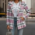 thumbnail image 2 of Felirenzacia Women Plaid Blazer, Wool Tartan Shacket Jacket, Single Breasted Winter Coat for Women, 2 of 7