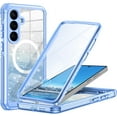 thumbnail image 2 of PYYNA-for Samsung Galaxy S25 Case Glitter,Compatible with MagSafe[Built-in Tempered Glass Screen Protector & Camera Lens Protection] Full Body Shockproof Protective Bling Phone Case,Blue, 2 of 4