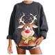 thumbnail image 1 of Sudaderas de Cuello Redondo de Navidad Para Mujer Casual Manga Larga Impresa Señoras Tops Odeerbi  ODB208365, 1 of 6