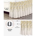 thumbnail image 3 of Weeping Flowers Wrap Around Bed Skirts for Queen Bed 16" Drop,Bed Skirt with Adjustable Elastic Belt Dust Ruffle Bed Valance for Bedroom Hotel Yellow Grey Spring Floral Rustic Burlap Bed Frame Cover, 3 of 7