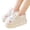 White, variant on Girls Bunny Slippers Warm Plush House Shoes Fuzzy Non Slip Indoor Outdoor Bedroom Slippers (Pink, 6.5-7.5)