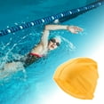 thumbnail image 2 of Gorro de Natación Elástico Único para Adultos 5.91"x9.25" Amarillo, 2 of 6
