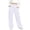 White, variant on OVAFBAU Girls Wide Leg Cargo Pants Girls Solid Cargo Sweatpants Elastic Waist Soft Pocket Pants