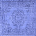 thumbnail image 1 of Ahgly Company Machine Washable Indoor Square Abstract Blue Contemporary Area Rugs, 7' Square, 1 of 4
