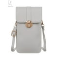 thumbnail image 2 of Gustave Touch Screen Cell Phone Purse, PU Leather Mini Crossbody Bag, Portable Phone Pouch Shoulder Bag For Iphone 11 For Samsung "Gray", 2 of 9