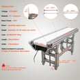 thumbnail image 2 of INTSUPERMAI PU Belt Conveyor Flat Oblique Type Conveyor Baffle Double Guardrail 59"*12" Electric White, 2 of 12
