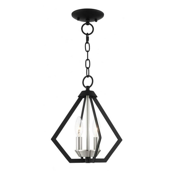 Modern Contemporary Two Light Chandelier-Black Finish Bailey Street Home 218-Bel-4188719