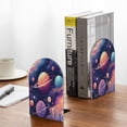 thumbnail image 5 of Naloa Planet Pastel Galaxy 2 Pcs Bookend Large Capacity Office Book Ends for Home Office Library School Study Decoration, 5 of 8