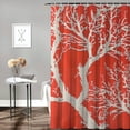 thumbnail image 2 of Awypu Ocean Coral Tropical Sea Coral Reef Nature Bathroom Shower Curtain Set with Hooks White, 2 of 7