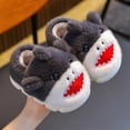 thumbnail image 2 of HCNTES Toddler Slippers Baby Boy and Girl Home Slippers Plush Cute Non-Slip Warm Winter Shoes, Suitable for Indoor and Outdoor Kids Slippers(Grey,12), 2 of 6