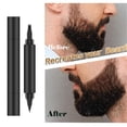 thumbnail image 4 of Crayon à barbe 2 en 1 pour homme, résistant à l'eau, 4 pointes, longue durée, avec brosse à barbe, noir, 4 of 4
