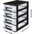 Dingrich 4Layer Storage 4 Plastic Storage Drawers, Organizer