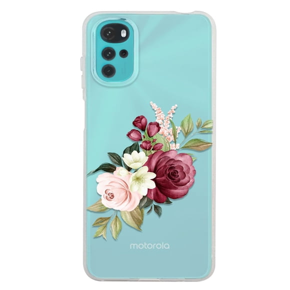 Funda Antigolpes para Moto G22 InstaCase Flores Guinda