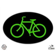 Bicycle Oval - 3" Vinyl Sticker - For Car Laptop I-Pad Phone Helmet Hard Hat - Waterproof Decal