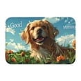 thumbnail image 6 of Daiia Happy Dog In Flower Field Front Door Mat, Heavy Duty Durable Welcome Mat for Outdoor Indoor, Dirt Trapper Waterproof Super Absorbent Door Mat, 16" x 24", 6 of 9