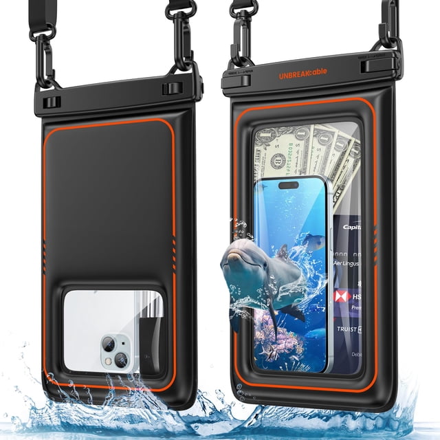 Funda impermeable para teléfono UnbreakCable flotante IPX8 de 9.5 pulgadas