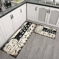 thumbnail image 3 of Coffee Vintage Chef Kitchen Pattern Kitchen Mat Set Of 2,Kitchen Rugs Mats with Dirty Resistance,washable,non Skid,kitchen Mats 17.7x24+17.7x48inch, 3 of 7