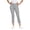 Gray, variant on Womens Summer Work Pants Slim Fit Capris Business Casual Pull On Trousers Cropped Pants with Cuffed Hem and Pockets for Office,Wine,XXL