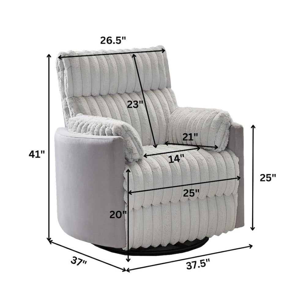 Roundhill Furniture Bocaton Wide Wale Corduroy Upholstery Manual Recliner