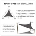 thumbnail image 4 of Sun Shade Sail 10' x 10' x 10' Sand Triangle Canopy UV Block Awning for Outdoor Patio Backyard Garden, 4 of 7