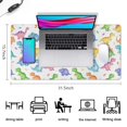 thumbnail image 5 of Long Mouse Pads for Desk,White Cartoon Colorful Dinosaurs Pattern Desk Mats on Top Of Desks, Desk Mouse Pad Extra Large with 3mm Non-Slip Base and Stitched Edge for Gaming,Office,Work,Home 31.5"x15.7", 5 of 6
