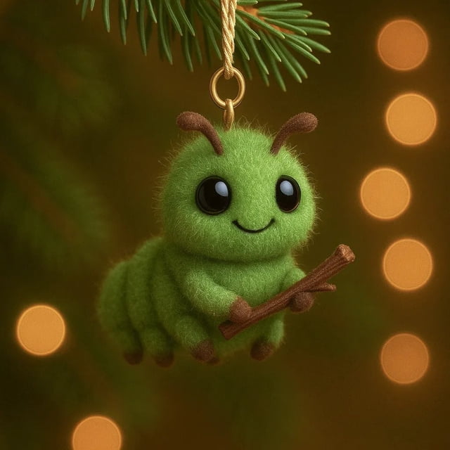 Cadeaux pour Amis Amis Insectes 2D Ornements de Noël Amateurs d'Insectes