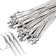 thumbnail image 1 of 110 Pieces Stainless Steel Hose Clamp 300 * 4.6mm Stainless Steel Cable Tie, for Exhaust Winding, Bundled Cables, Maintain Fences, 1 of 5
