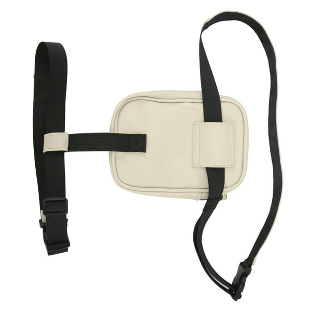 Thigh Harness Leg Bag Fanny Pack Large Capacity Women PU Leather Leg Purse Outdoor Wallet Beige Walmart