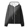 thumbnail image 5 of Fall Outfits for Women 2025 Fall Outfits for Women 2025 Casual Printed Zippered Long Sleeved Hooded Sweater Jacket Top, 5 of 6