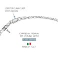 thumbnail image 3 of KISPER 925 Sterling Silver Italian 3mm Figaro Chain Bracelet w/ Lobster Clasp, 3 of 6
