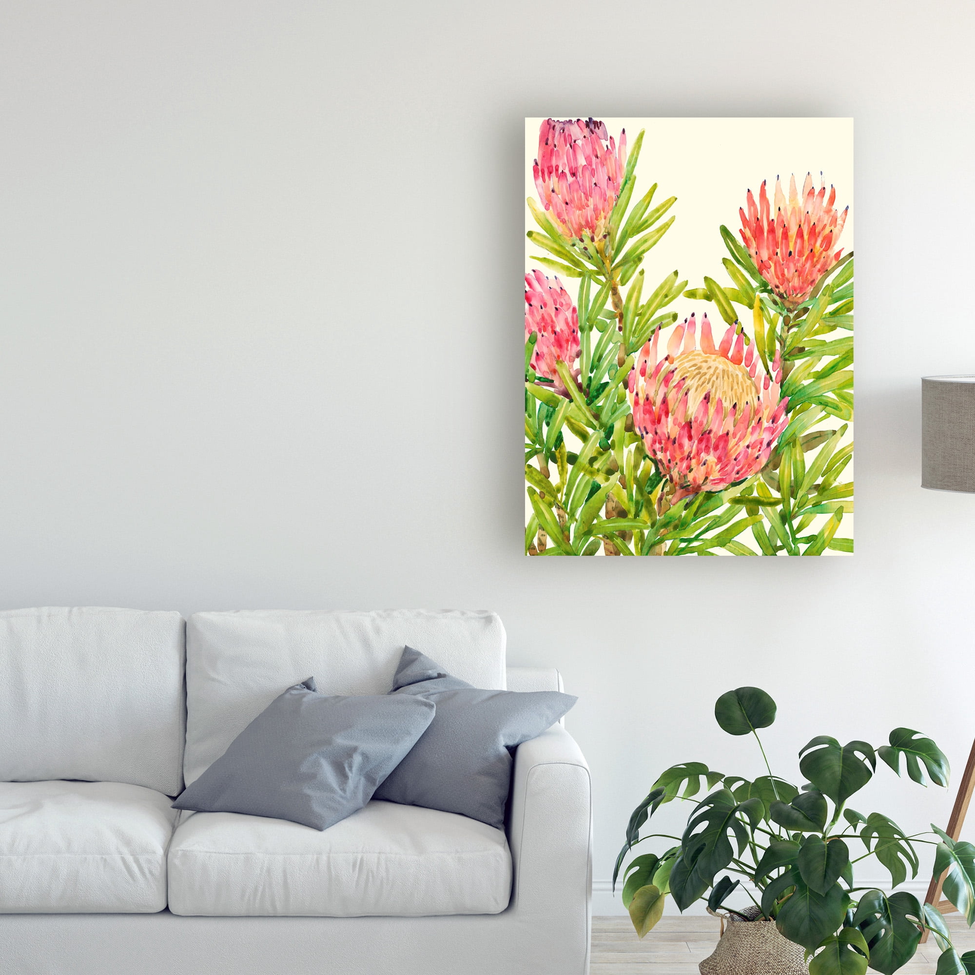 Trademark Fine Art 'Watercolor Tropical Flowers II' Canvas Art by Tim OToole