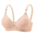 thumbnail image 2 of Soft Wireless Front Button Bra for Women Full Coverage Supportive Comfort Underwear with Adjustable Straps, 2 of 6