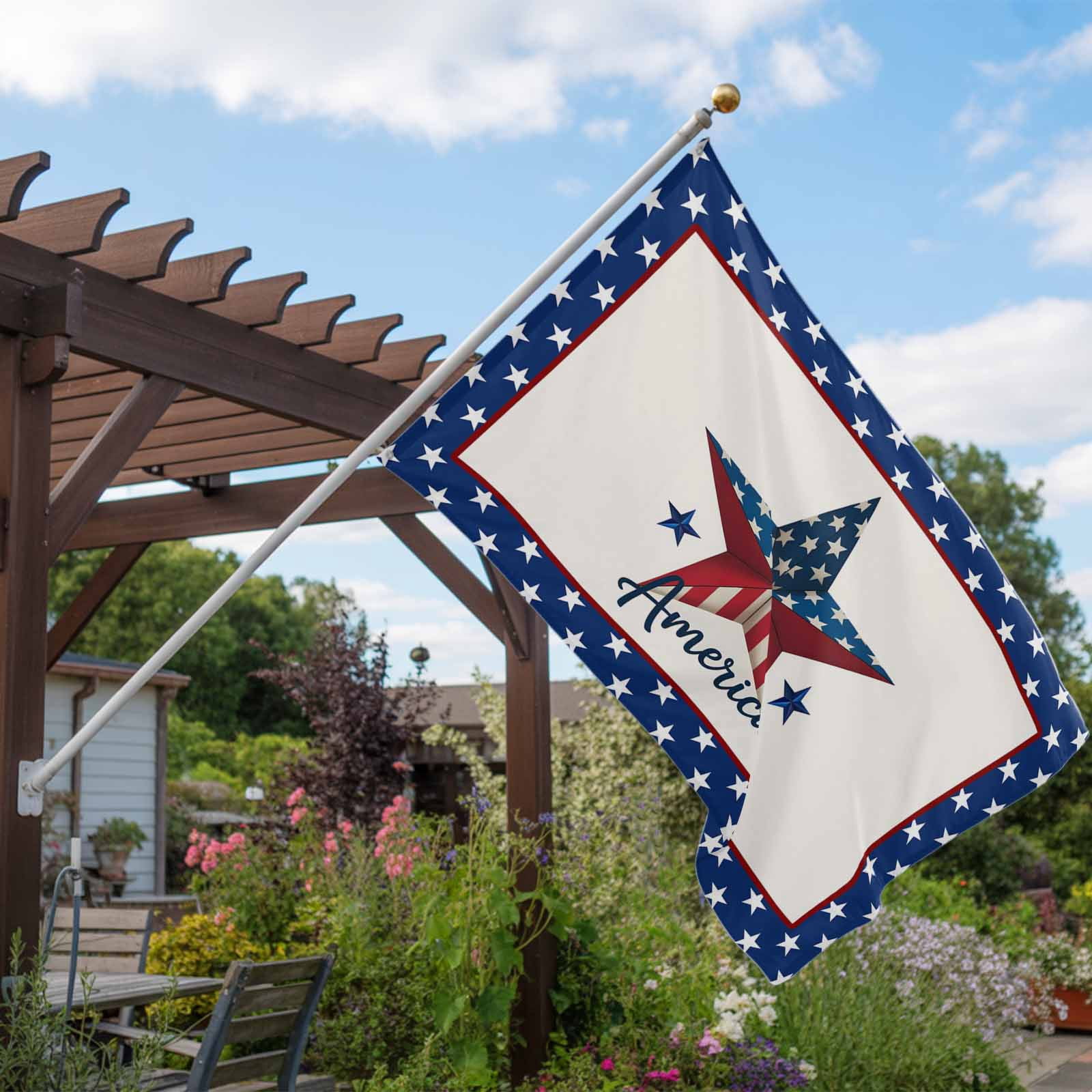 4th of July Flags for Outside 3x5 ft Stars USA Flag Outdoor Flags Double Sided Grommets House Banner Patriotic Red White and Blue Patio Yard Flag for Outdoor Party Porch Independence Day Decor