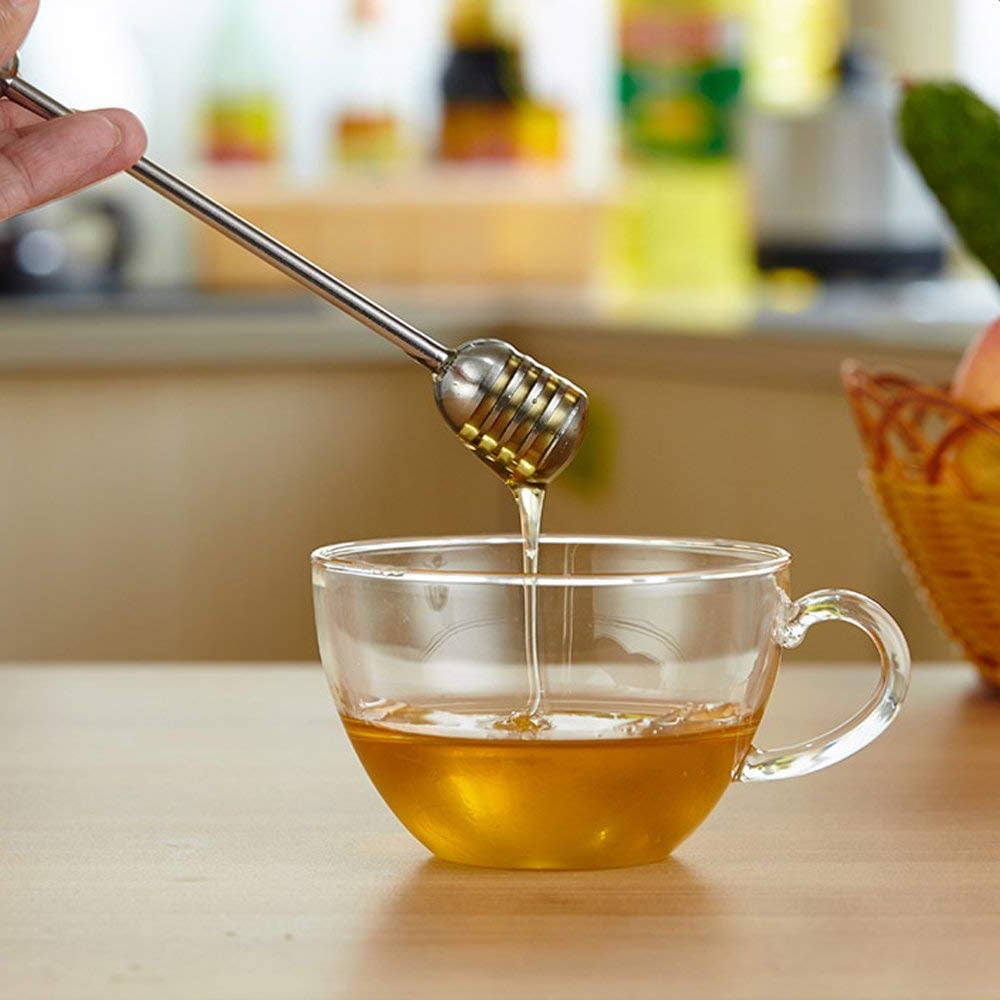 Stainless Steel Honey Dipper 304,Simple Metal Honey Spoon Dipper