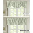 thumbnail image 2 of Geometric Square Textured Sage Green Window Curtain Living Room Kitchen Cabinet Tie-up Valance Curtain Rod Pocket Valance, 2 of 6