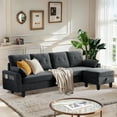 thumbnail image 3 of Jarenie Modern Sectional Sofa Couch with Reversible Chaise L Shaped Couch 4-Seat Convertible Sofa for Living Room, 3 of 7