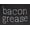Black says "Bacon Grease", variant on AuldHome Design Grease Container, White Enamelware Bacon Grease Can w/ Strainer, Farmhouse Style, Keto-Friendly