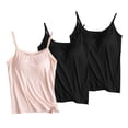 thumbnail image 1 of Timegard Camisoles pour Femmes avec Soutien-Gorge Intégré Col Rond Bretelles Spaghetti Ajustables Bas Confortables Camis, 1 of 6
