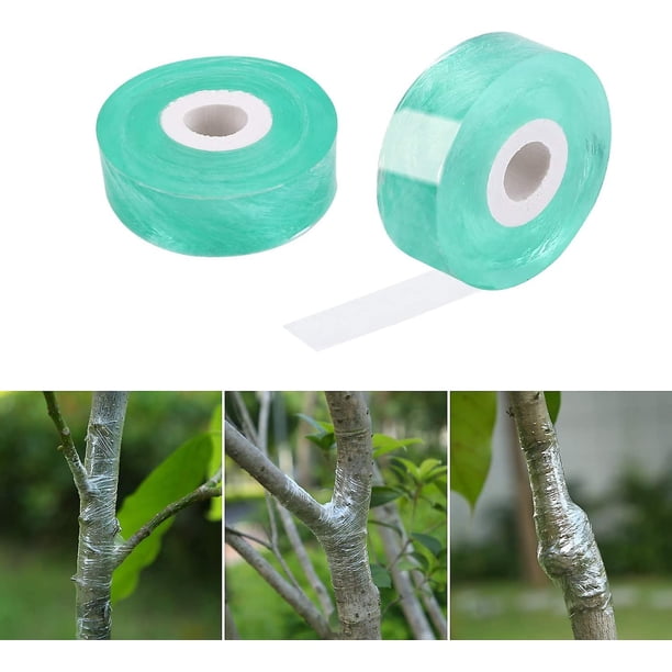 Cinta de injerto, 3 piezas de cintas de injerto de 100 m, cinta de injerto de vivero estirable autoadhesiva biodegradable, cinta de injerto segura y respetuosa con el medio ambiente