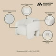 thumbnail image 4 of Modern Sylvia Tweed Accent Chair with Accent Pillow in Beige, 4 of 11