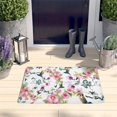 thumbnail image 2 of Pioneer Flower Floral Print Flannel Non Slip Door Rugs,Washable Door Mats Indoor,Decorative Door Mats,Dirt-Resistant and Absorbent Doormat for Entrance,Bedroom,Kitchen,Bathroom,23.5"x16", 2 of 5