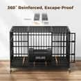 thumbnail image 6 of CAMMOO 38" Heavy Duty Dog Crate Cage Kennel for Small Dog with Lockable Wheels,Indoor,Outdoor,300Lbs Load, 6 of 9