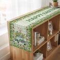 thumbnail image 6 of Easter Bunny Table Runner, Spring Trucks Easter Eggs Floral Green Plaid Washable Cotton Linen Table Runners 60 Inches Long, Dresser Scarf Runner for Coffee/TV Stands/Kitchen/Cabinets 13''x60'', 6 of 9