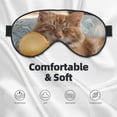 thumbnail image 3 of Goofa Relaxing Cat With Orange Juice Printed Sleep Eye Mask for Men Women, Zero Eye Pressure Sleeping Mask, Light Blocking Night Blindfold, Soft Eye Shade Cover, 3 of 7