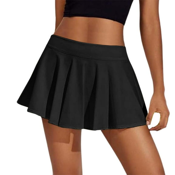 Versatile Athletic Dress Skirt Built-In Phone Pocket 2-In-1 Workout Outfit With Attached Shorts For Women'S Tennis Yoga Fitness