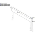 thumbnail image 5 of Bowery Hill Solid Wood Gray Queen Headboard Panel Adjustable USB Charging Station 65.63" Unassembled, 5 of 5