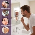 thumbnail image 3 of Jerdon Rectangular Wall Mount Makeup Mirror with 5X Magnification- Direct Wire Makeup Mirror with LED Lights - Nickel Finish - Model JRT710NLD, 3 of 7