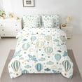 thumbnail image 2 of Homewish Aircraft Theme 7-Piece Bedding Comforter Set,Cartoon Airplane King Bedding Sets,Hot Air Balloon Bed Sheets For Boys Teens,Breathable Home Decor Reversible, 2 of 8